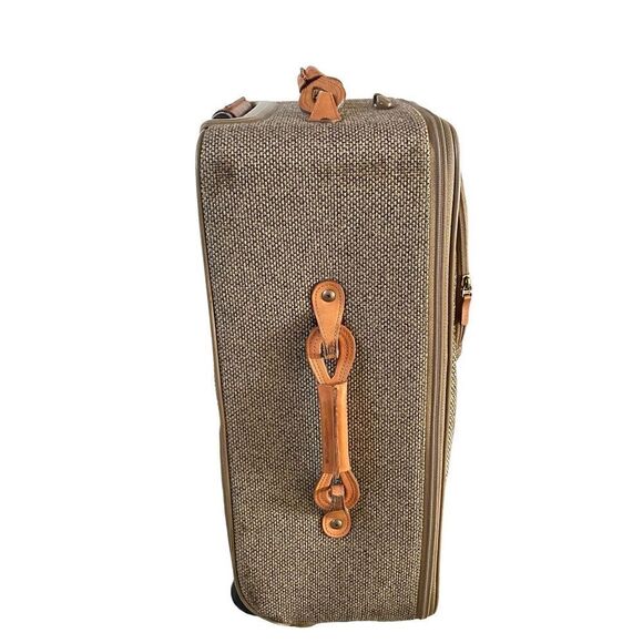 Hartmann Tweed & Belting Leather 22" Upright Wheeled Carry On Suitcase - Picture 1 of 6